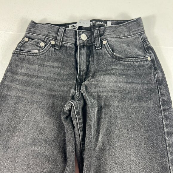 Levi's Silver Tab Jeans Kids 8 Reg Stay Loose Fit Black Faded Cotton Denim - Picture 2 of 16